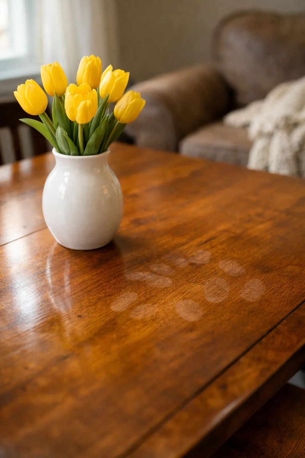 Bright, tidy Santa Clarita living room after residential cleaning