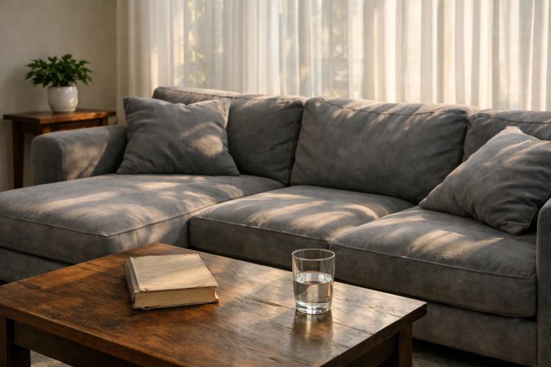 Freshly cleaned family living room filled with natural sunlight